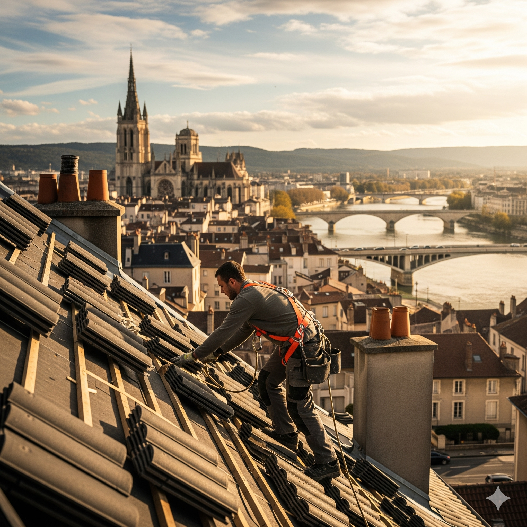 Photo chantier couvreur en Bretagne : Travaux de Couverture en Bretagne : guide complet 2025