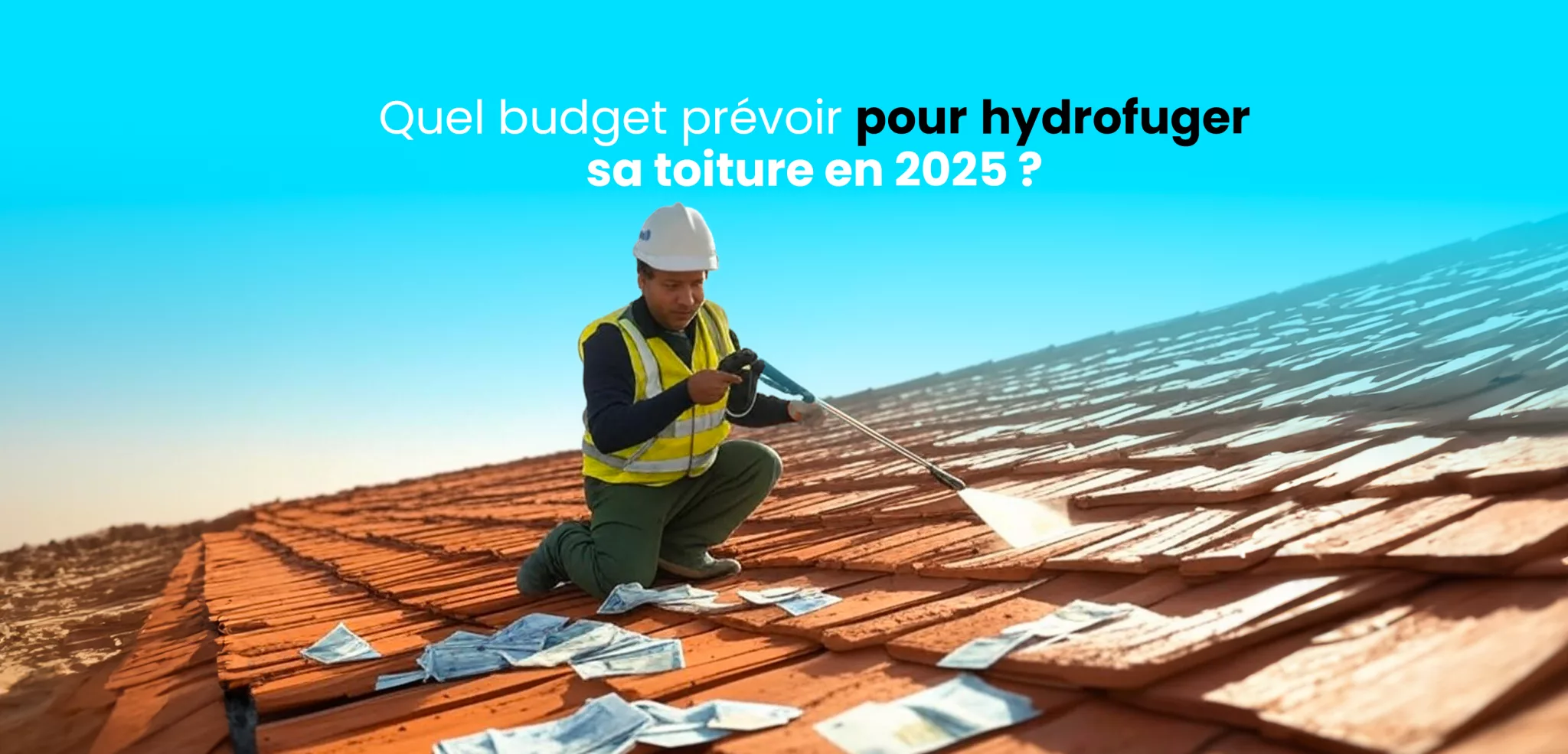 Photo chantier couvreur en Bretagne : Quel est le Prix au M2 pour un Traitement Hydrofuge de Toiture ? Guide Complet et Astuces !