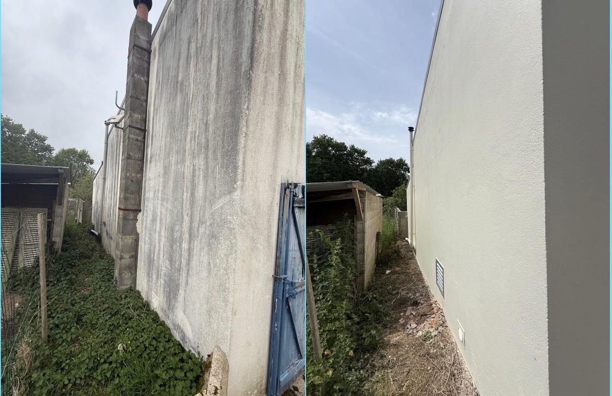 Ravalement d’une maison et de son extension — avant / après