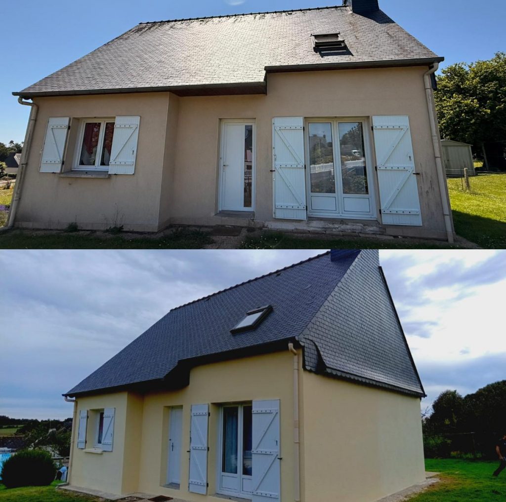 Démoussage toiture Aucaleuc